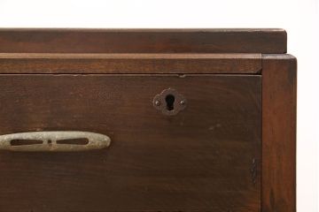アンティーク片袖机の見た目を変えずに綺麗にリペア!欠損した部分を新材で修復。(ワークデスク、学習机)