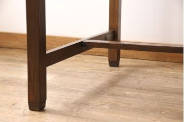 アンティーク片袖机の見た目を変えずに綺麗にリペア!欠損した部分を新材で修復。(ワークデスク、学習机)