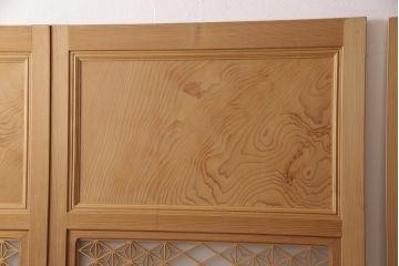 ガラス帯戸3枚セットをリペア&カスタム!引き違い戸として使用のために2枚を高さと幅をリサイズし、戸車を取り付け。もう1枚は開き戸仕様に加工。(建具、引き戸、ドア)