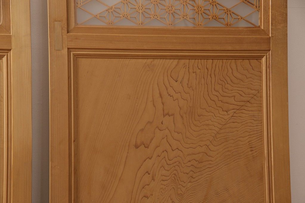 ガラス帯戸3枚セットをリペア&カスタム!引き違い戸として使用のために2枚を高さと幅をリサイズし、戸車を取り付け。もう1枚は開き戸仕様に加工。(建具、引き戸、ドア)