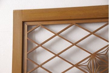 組子入りガラス戸2枚をリペア&カスタム!高さと幅をリサイズし、戸車を取り付け。(引き戸、建具)