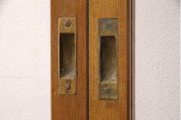 組子入りガラス戸2枚をリペア&カスタム!高さと幅をリサイズし、戸車を取り付け。(引き戸、建具)