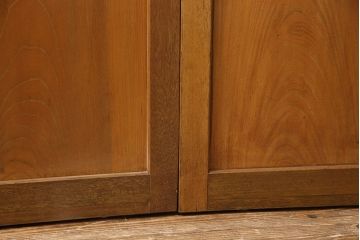 組子入りガラス戸2枚をリペア&カスタム!高さと幅をリサイズし、戸車を取り付け。(引き戸、建具)