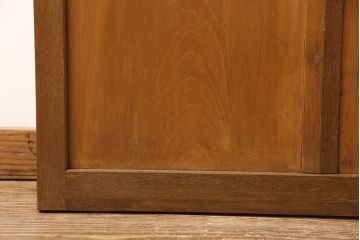 組子入りガラス戸2枚をリペア&カスタム!高さと幅をリサイズし、戸車を取り付け。(引き戸、建具)