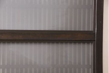 アンティーク蔵戸をリペア&カスタム!高さと幅をリサイズし、上下桟をフラットに加工。全体を濃い茶色に着色し、外部用塗装で仕上げ。(玄関戸、玄関ドア)