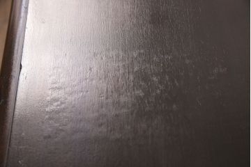 北海道民芸家具のサイドボードをリペア&カスタム!木製脚を取り付け、本体の色に合わせて着色し仕上げ。(キャビネット、収納棚、リビングボード)