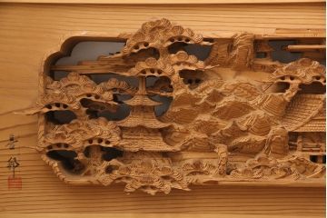 アンティーク彫刻欄間一対をリペア&カスタム!高さと厚みをリサイズ。(建具)