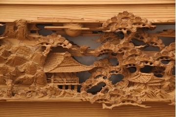 アンティーク彫刻欄間一対をリペア&カスタム!高さと厚みをリサイズ。(建具)