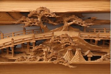 アンティーク彫刻欄間一対をリペア&カスタム!高さと厚みをリサイズ。(建具)