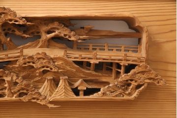 アンティーク彫刻欄間一対をリペア&カスタム!高さと厚みをリサイズ。(建具)