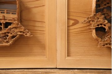 アンティーク彫刻欄間一対をリペア&カスタム!高さと厚みをリサイズ。(建具)