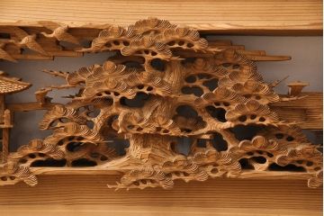 アンティーク彫刻欄間一対をリペア&カスタム!高さと厚みをリサイズ。(建具)