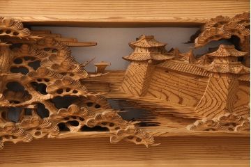 アンティーク彫刻欄間一対をリペア&カスタム!高さと厚みをリサイズ。(建具)