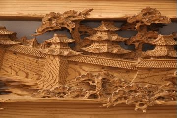 アンティーク彫刻欄間一対をリペア&カスタム!高さと厚みをリサイズ。(建具)