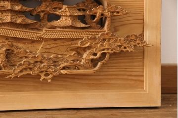 アンティーク彫刻欄間一対をリペア&カスタム!高さと厚みをリサイズ。(建具)