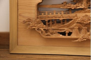 アンティーク彫刻欄間一対をリペア&カスタム!高さと厚みをリサイズ。(建具)