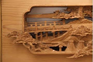 アンティーク彫刻欄間一対をリペア&カスタム!高さと厚みをリサイズ。(建具)