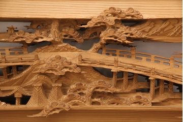 アンティーク彫刻欄間一対をリペア&カスタム!高さと厚みをリサイズ。(建具)