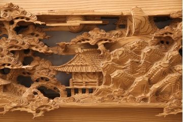 アンティーク彫刻欄間一対をリペア&カスタム!高さと厚みをリサイズ。(建具)