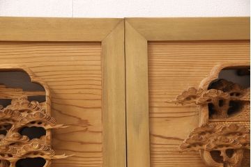 アンティーク彫刻欄間一対をリペア&カスタム!高さと厚みをリサイズ。(建具)