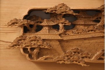 アンティーク彫刻欄間一対をリペア&カスタム!高さと厚みをリサイズ。(建具)