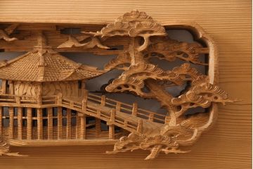 アンティーク彫刻欄間一対をリペア&カスタム!高さと厚みをリサイズ。(建具)