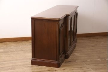 ドレクセルヘリテイジのサイドボードの見た目を変えずに綺麗にリペア!背面に配線用穴あけ加工をしテレビボードに。(リビングボード、テレビ台、収納棚)