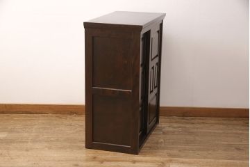 北海道民芸家具の下駄箱をリペア&カスタム!脚を取り外して底面を平らに。(靴箱、戸棚、収納棚)