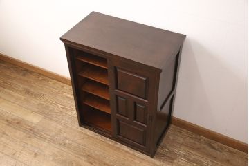 北海道民芸家具の下駄箱をリペア&カスタム!脚を取り外して底面を平らに。(靴箱、戸棚、収納棚)