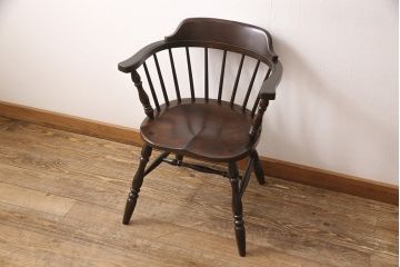 松本民芸家具のキャプテンチェアの見た目を変えずに綺麗にリペア!(アームチェア、椅子、イス)