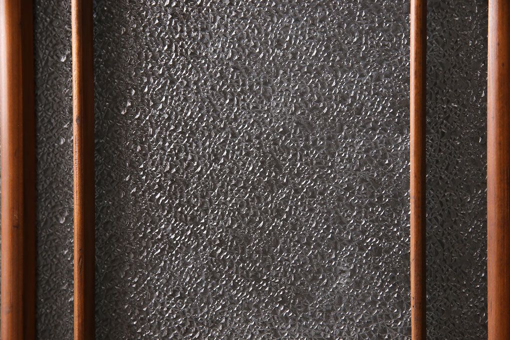 ガラス戸2枚セットをリペア&カスタム!高さと幅をリサイズし、帯部分をすりガラスに変更。(引き戸)