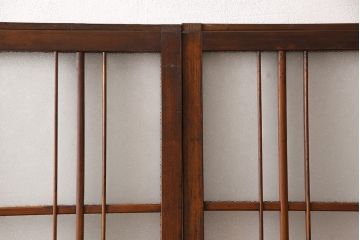 ガラス戸2枚セットをリペア&カスタム!高さと幅をリサイズし、帯部分をすりガラスに変更。(引き戸)