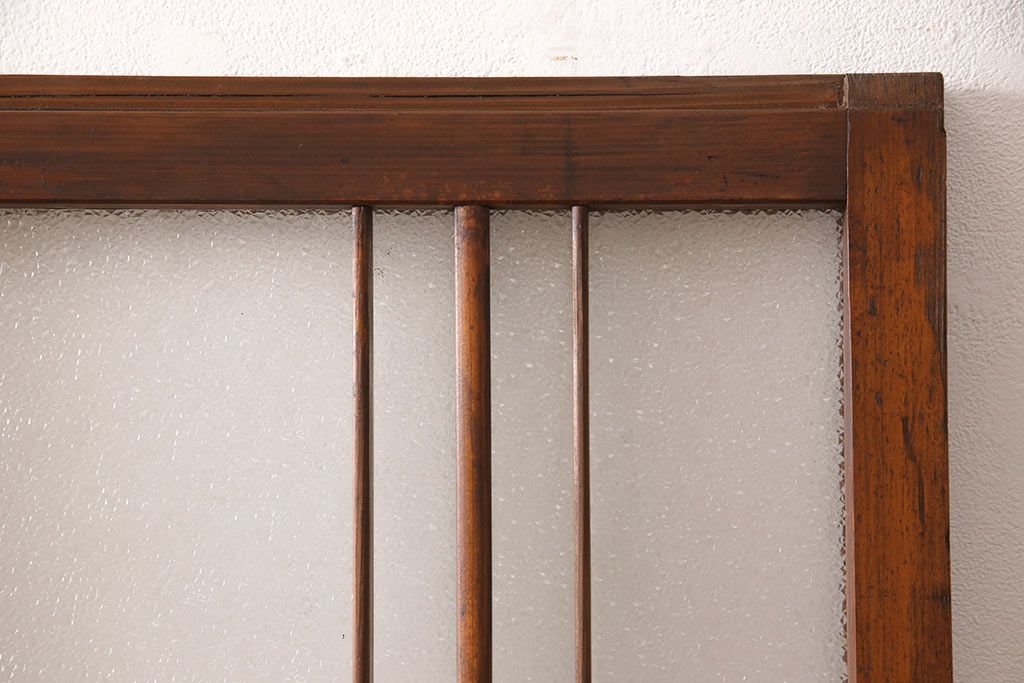 ガラス戸2枚セットをリペア&カスタム!高さと幅をリサイズし、帯部分をすりガラスに変更。(引き戸)