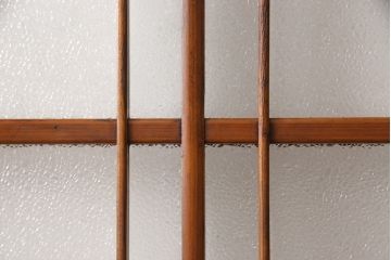 ガラス戸2枚セットをリペア&カスタム!高さと幅をリサイズし、帯部分をすりガラスに変更。(引き戸)