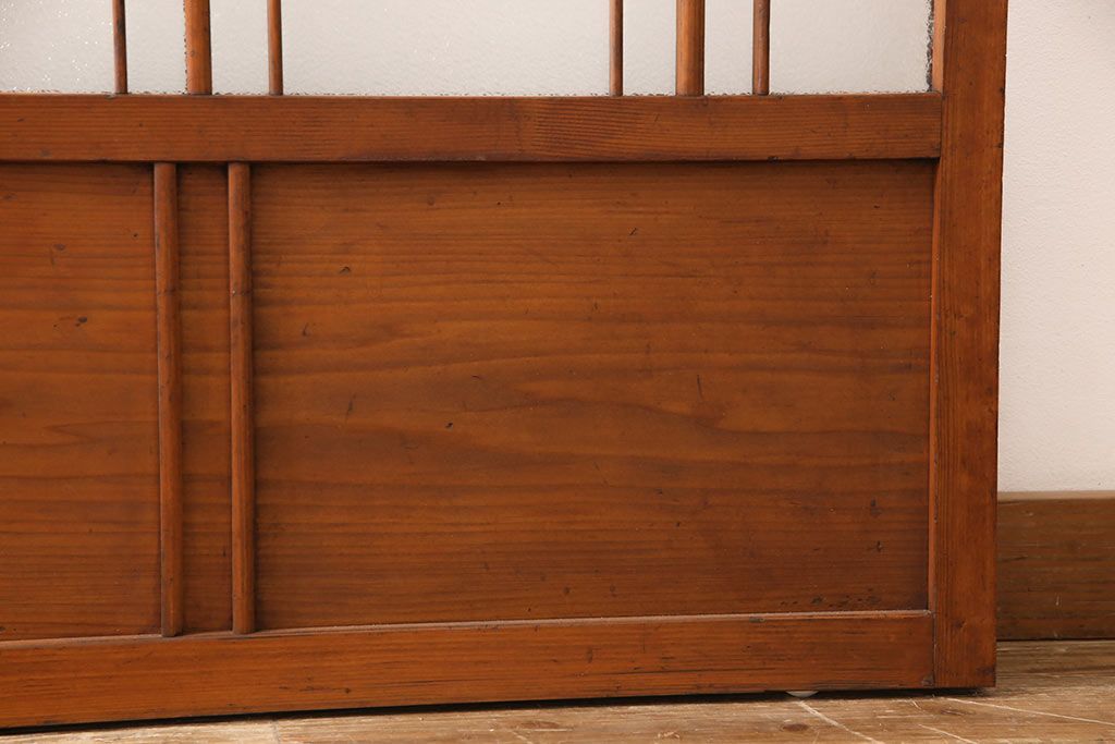 ガラス戸2枚セットをリペア&カスタム!高さと幅をリサイズし、帯部分をすりガラスに変更。(引き戸)