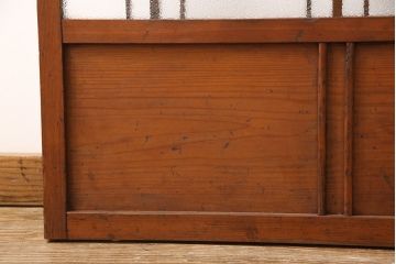 ガラス戸2枚セットをリペア&カスタム!高さと幅をリサイズし、帯部分をすりガラスに変更。(引き戸)