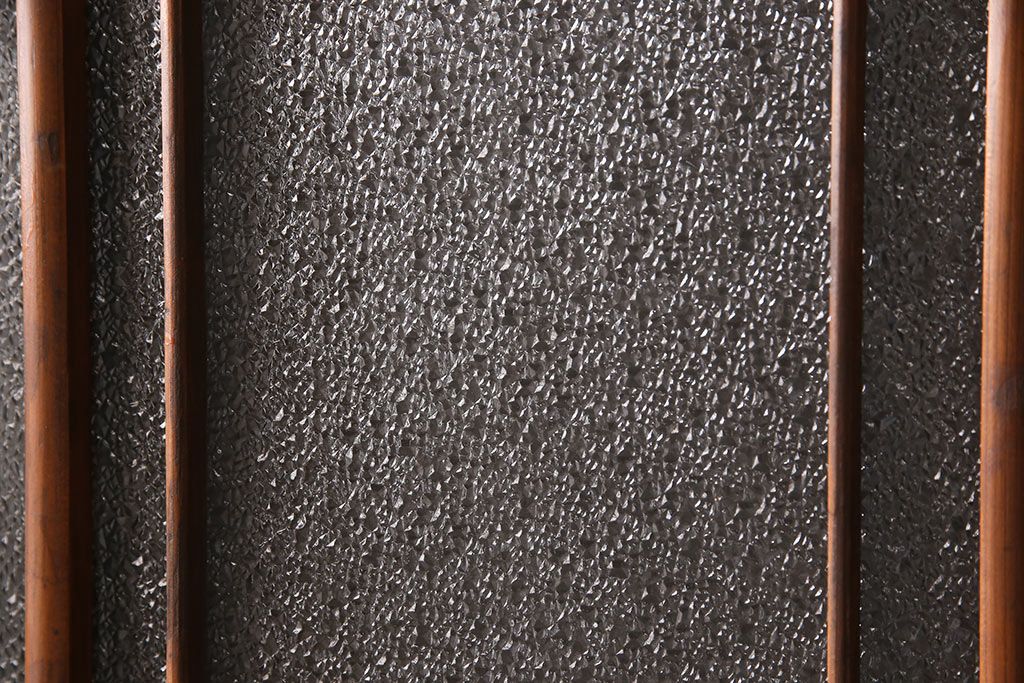 ガラス戸2枚セットをリペア&カスタム!高さと幅をリサイズし、帯部分をすりガラスに変更。(引き戸)