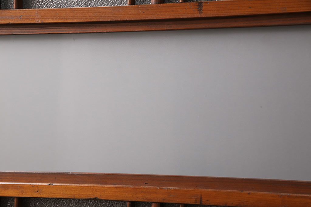 ガラス戸2枚セットをリペア&カスタム!高さと幅をリサイズし、帯部分をすりガラスに変更。(引き戸)