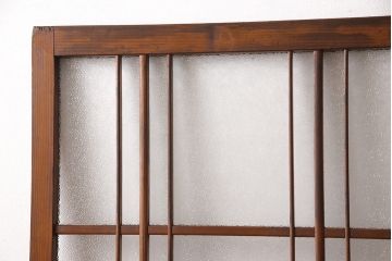 ガラス戸2枚セットをリペア&カスタム!高さと幅をリサイズし、帯部分をすりガラスに変更。(引き戸)