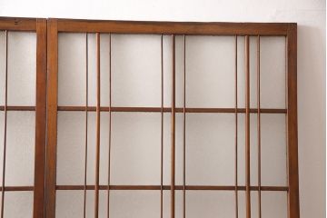 ガラス戸2枚セットをリペア&カスタム!高さと幅をリサイズし、帯部分をすりガラスに変更。(引き戸)