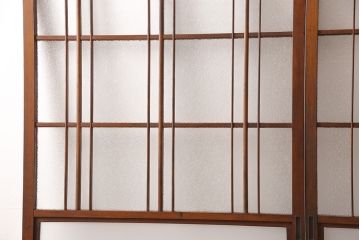 ガラス戸2枚セットをリペア&カスタム!高さと幅をリサイズし、帯部分をすりガラスに変更。(引き戸)