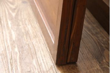 ガラス戸2枚セットをリペア&カスタム!高さと幅をリサイズし、帯部分をすりガラスに変更。(引き戸)