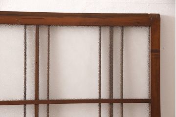 ガラス戸2枚セットをリペア&カスタム!高さと幅をリサイズし、帯部分をすりガラスに変更。(引き戸)