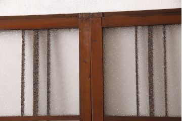 ガラス戸2枚セットをリペア&カスタム!高さと幅をリサイズし、帯部分をすりガラスに変更。(引き戸)