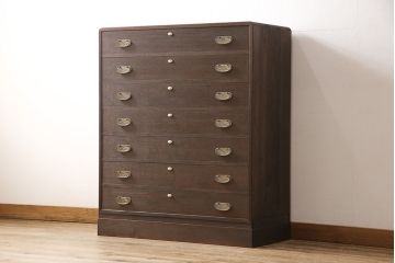 総桐箪笥をリペア&カスタム!高品質リペアを施し、ダークブラウンに着色。(衣装箪笥、和タンス、桐たんす)