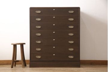 総桐箪笥をリペア&カスタム!高品質リペアを施し、ダークブラウンに着色。(衣装箪笥、和タンス、桐たんす)