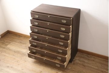 総桐箪笥をリペア&カスタム!高品質リペアを施し、ダークブラウンに着色。(衣装箪笥、和タンス、桐たんす)