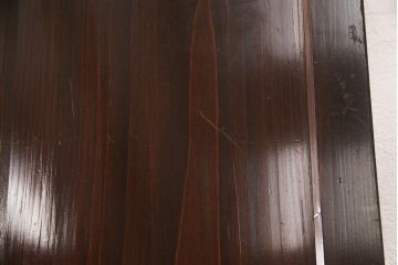 格子戸2枚をリペア&カスタム!高さと幅をリサイズし、吊り戸仕様に加工。引手とガラスを取り付け。(板戸、建具、引き戸)