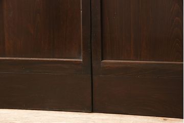 格子戸2枚をリペア&カスタム!高さと幅をリサイズし、吊り戸仕様に加工。引手とガラスを取り付け。(板戸、建具、引き戸)