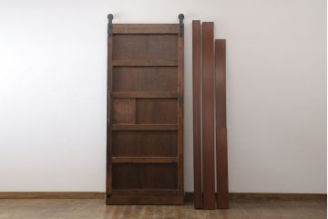 アンティーク蔵戸をリペア&カスタム!高さと幅をリサイズし、吊り戸仕様に加工。合わせて戸枠も新規製作。(玄関戸、引き戸、建具)